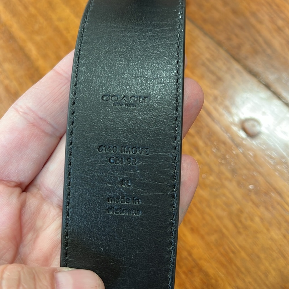 Coach New York Signature C Buckle Belt in Chestnut Brown Size XL - Picture 11 of 13